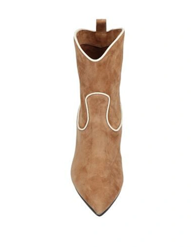Shop L'autre Chose L' Autre Chose Woman Ankle Boots Camel Size 6 Soft Leather In Beige