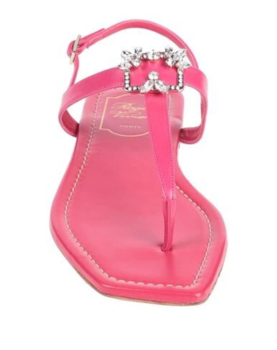 Roger Vivier Toe Strap Sandals In Fuchsia