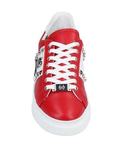 Shop Philipp Plein Sneakers In Red