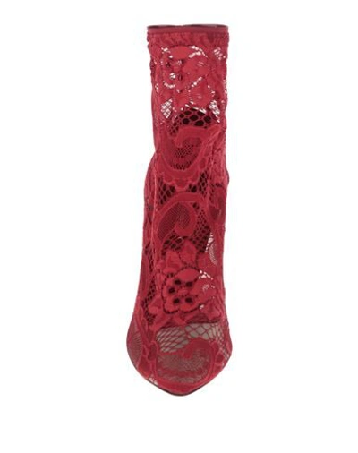 Dolce & Gabbana Dolce&gabbana Coco Heeled Ankle Boots In Red
