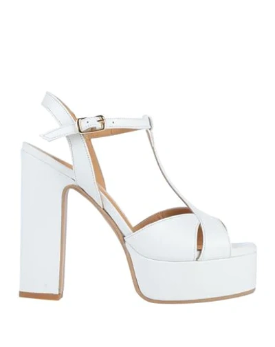 Shop Silvia Rossini Sandals In White