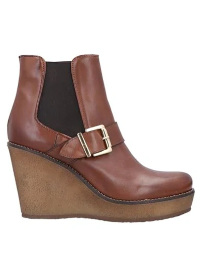 Shop Albachiara Ankle Boots In Brown