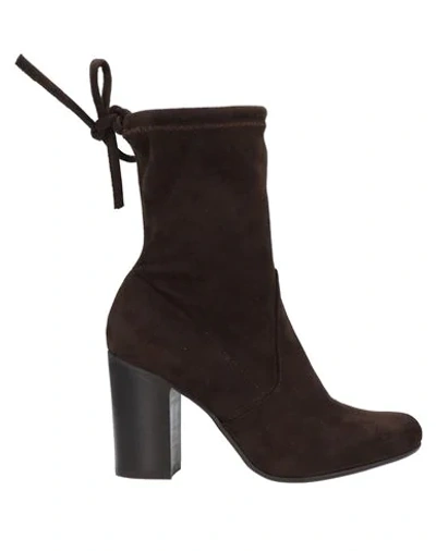 Shop Albachiara Ankle Boots In Dark Brown