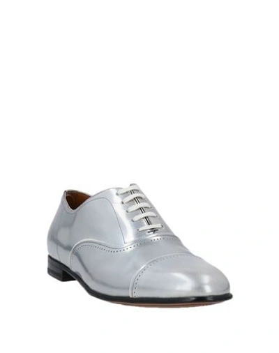Shop Bally Woman Lace-up Shoes Silver Size 7 Calfskin