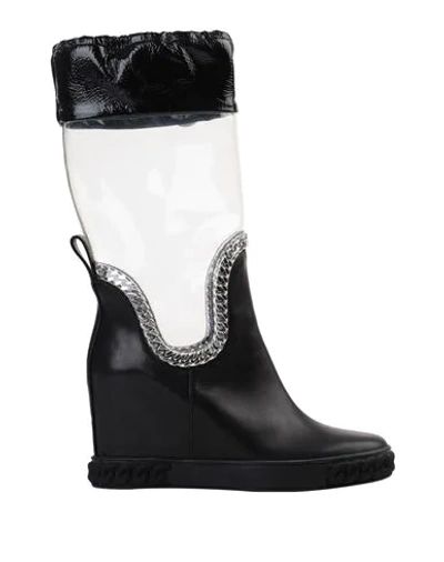 Shop Casadei Woman Boot Black Size 5 Soft Leather, Plastic