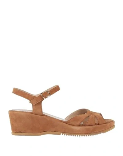Shop Mirabo' Sandals In Tan