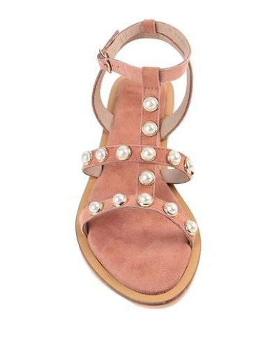 Hadel Sandals In Pastel Pink