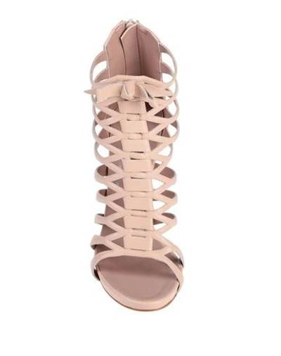 Shop Albano Sandals In Pale Pink
