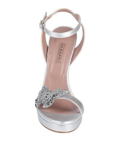 Shop Albano Sandals In Silver