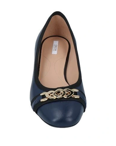 Shop Geox Ballet Flats In Dark Blue