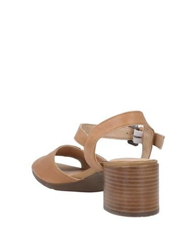 Shop Geox Sandals In Camel
