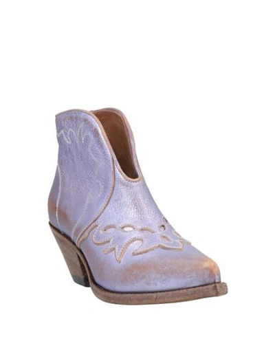 Shop Buttero Woman Ankle Boots Light Purple Size 7 Leather