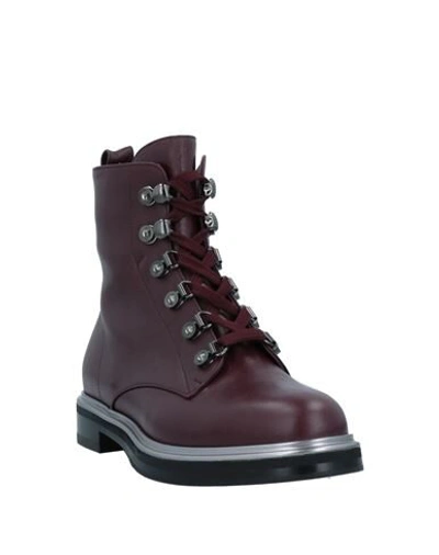 Le Silla Ankle Boots In Maroon