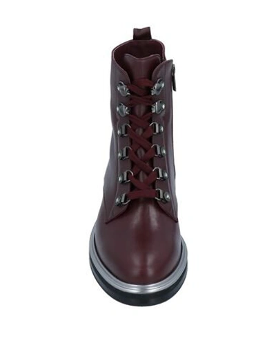 Le Silla Ankle Boots In Maroon