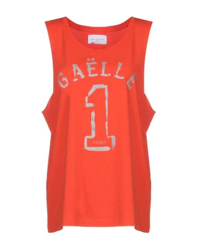 Shop Gaelle Paris T-shirts In Orange
