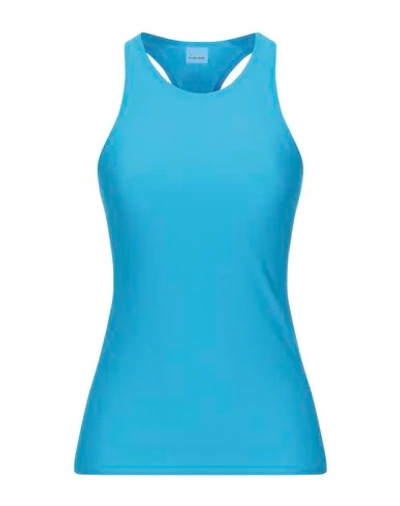 Shop C-clique Woman Tank Top Azure Size M Polyamide, Elastane In Blue