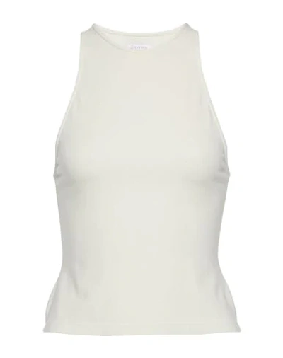Shop Deveaux Woman Tank Top Ivory Size L Rayon, Nylon, Polyurethane In White