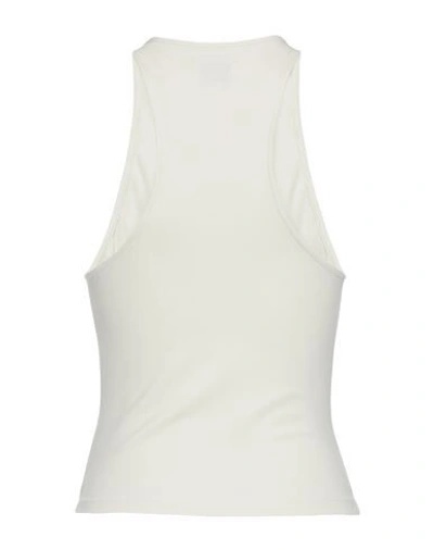 Shop Deveaux Woman Tank Top Ivory Size L Rayon, Nylon, Polyurethane In White