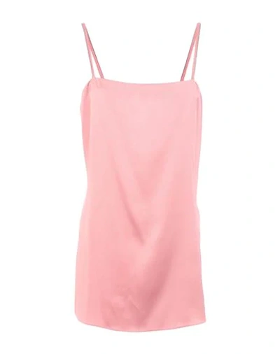 Shop Brunello Cucinelli Woman Top Pastel Pink Size M Silk, Elastane, Brass, Ecobrass
