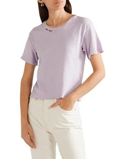 Shop Current Elliott T-shirts In Lilac