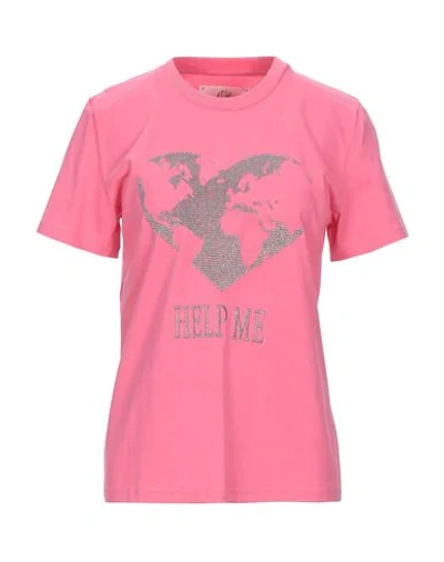 Shop Alberta Ferretti Woman T-shirt Fuchsia Size M Organic Cotton In Pink