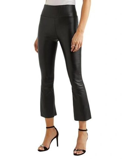 Sprwmn French Leather Ankle Legging In Black In Black