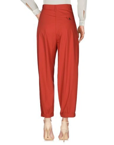 Shop Gold Case Woman Pants Rust Size 4 Acetate, Cotton In Red