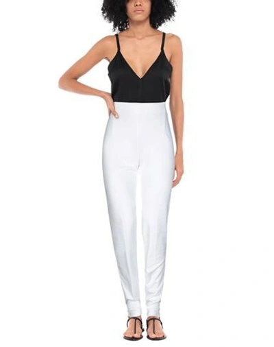 Shop Anna Seravalli Woman Pants White Size 4 Viscose, Polyamide, Elastane