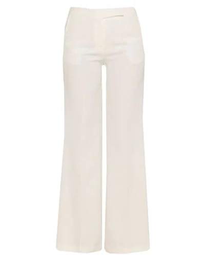 Shop Atos Lombardini Pants In Ivory