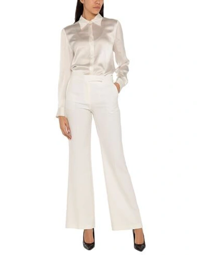 Shop Atos Lombardini Pants In Ivory