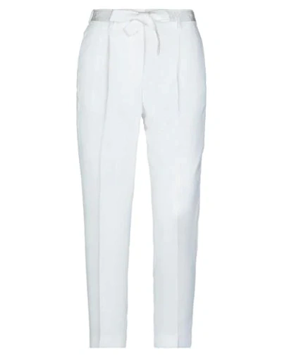 Shop Cappellini By Peserico Woman Pants White Size 8 Polyester