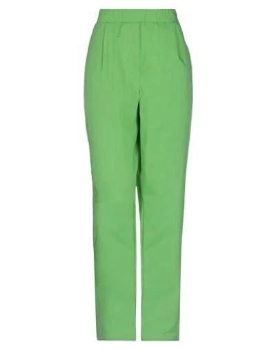 Shop Anna Seravalli Casual Pants In Green