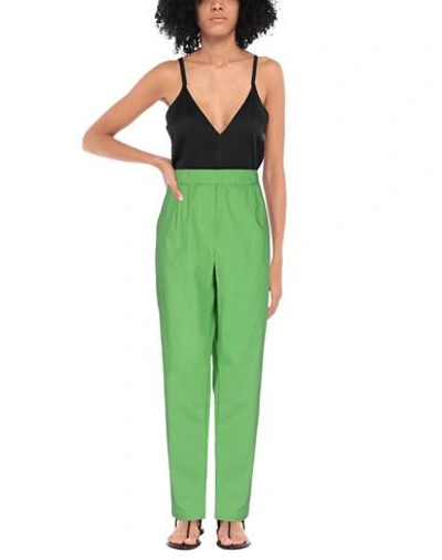 Shop Anna Seravalli Casual Pants In Green