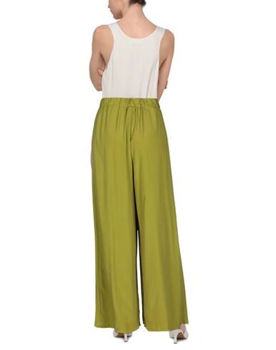 Shop Pierantonio Gaspari Woman Pants Light Green Size 8 Acetate, Silk