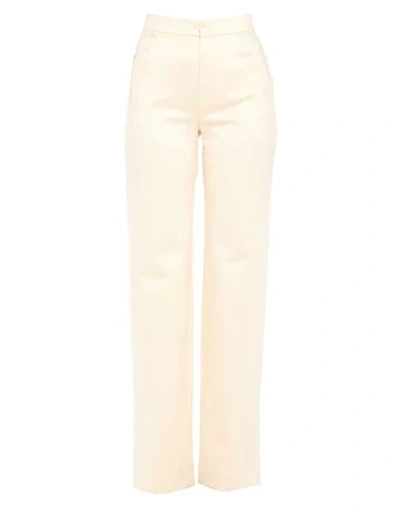 Shop Totême Casual Pants In Ivory