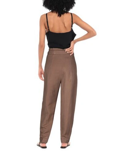 Shop Alberta Ferretti Woman Pants Brown Size 2 Linen, Silk