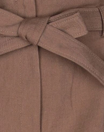 Shop Alberta Ferretti Woman Pants Brown Size 2 Linen, Silk