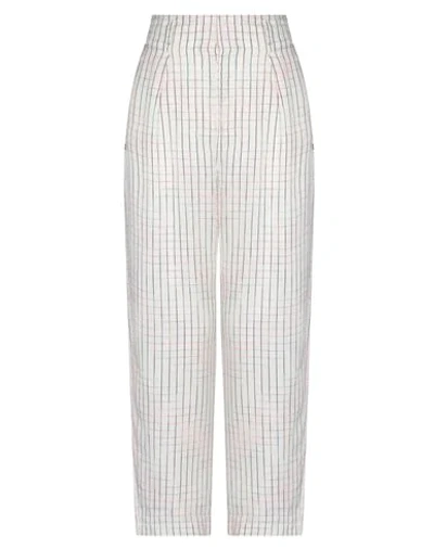 Shop Maison Scotch Pants In Ivory