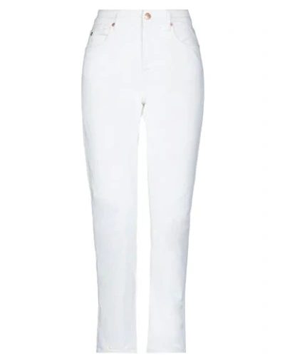 Shop Belstaff Woman Jeans White Size 29 Cotton, Rubber