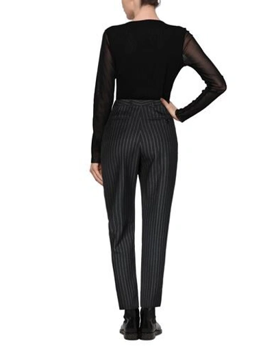 Shop Saint Laurent Woman Pants Black Size 8 Wool, Polyester, Metallic Fiber