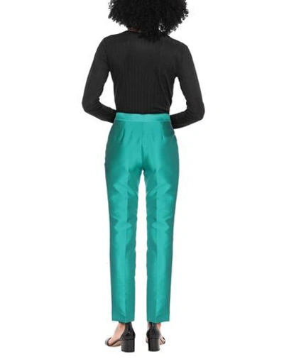 Shop Alberta Ferretti Woman Pants Green Size 4 Acetate, Silk, Elastane