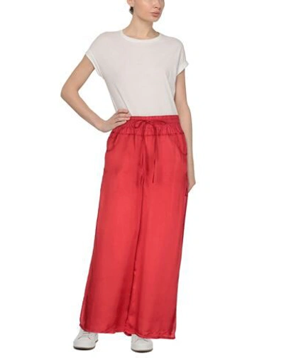 Shop Andrea Ya' Aqov Woman Pants Red Size S Viscose, Cotton