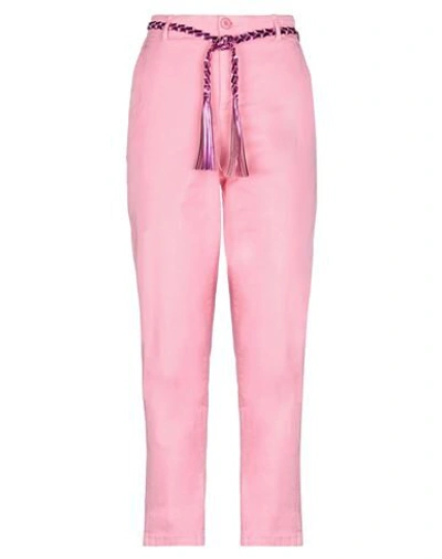 Shop Aniye By Woman Pants Pink Size S Cotton, Elastane