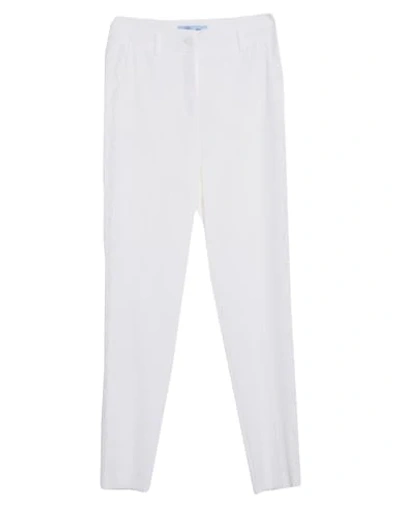 Shop Blumarine Woman Pants White Size 8 Polyester, Elastane