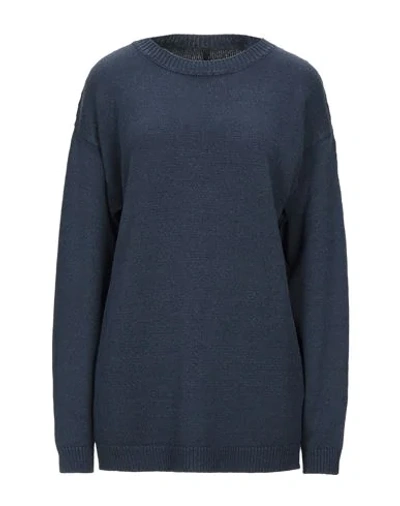Shop Sara Lanzi Sweaters In Slate Blue