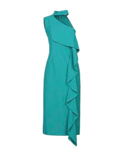 Shop Anna Rachele 3/4 Length Dresses In Emerald Green