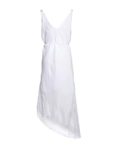Shop Gold Hawk 3/4 Length Dresses In White