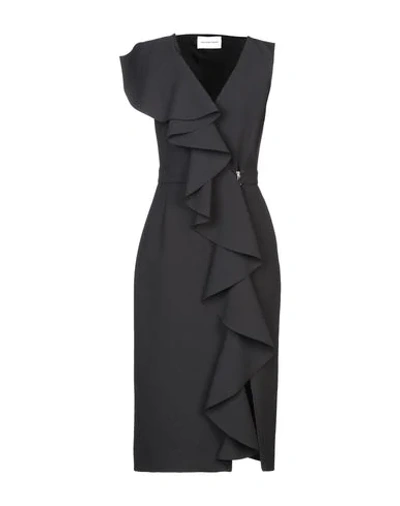 Shop Alexandr Rogov Midi Dress In Black