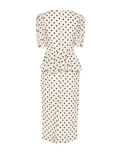 Shop Alessandra Rich 3/4 Length Dresses In Ivory