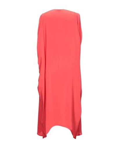 Shop Pierantonio Gaspari Woman Midi Dress Coral Size 8 Acetate, Silk In Red